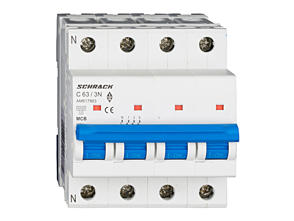 Schrack kismegszakító 3+N C 63A 6kA Amparo AM617863