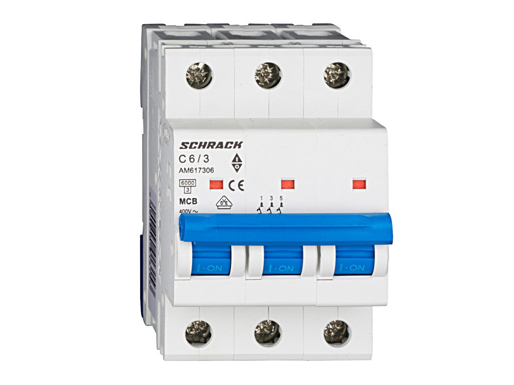 Schrack kismegszakító 3P C 6A 6kA Amparo AM617306