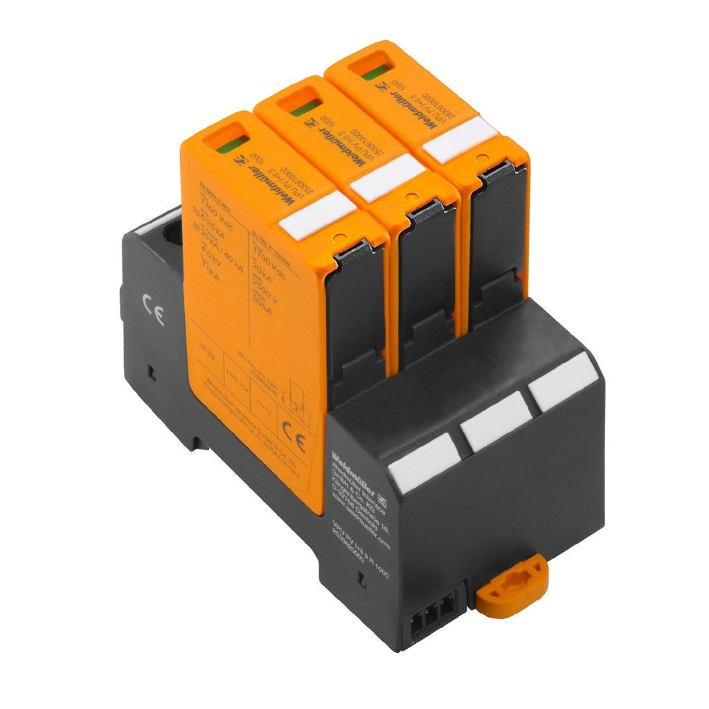 Weidmüller DC túlfeszültség levezető B+C 3P VPU I+II 3 PV 1000V DC (T1+T2)