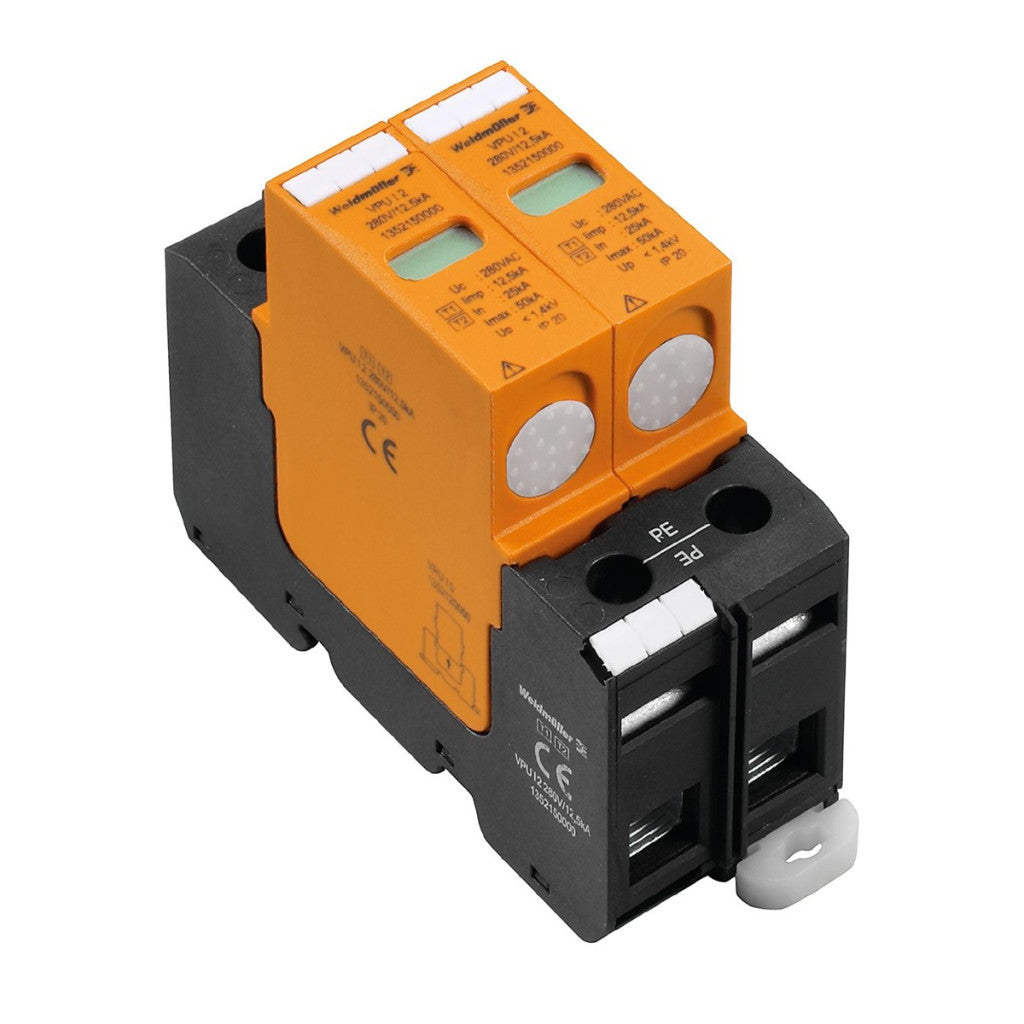 Weidmüller AC túlfeszültség levezető 1 fázisú B+C 2P VPU I 2 280V/12,5kA (T1+T2)