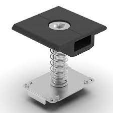 Enerack köztes leszorító oldalról szerelhető sínhez földelőlapkával (fekete) - ERK-EIC-B