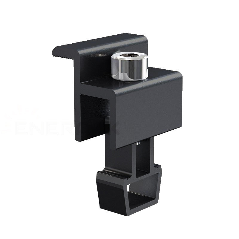 Enerack végleszorító oldalról szerelhető sínhez, 30-50mm-es modulhoz (fekete) - ERK-AEC-B