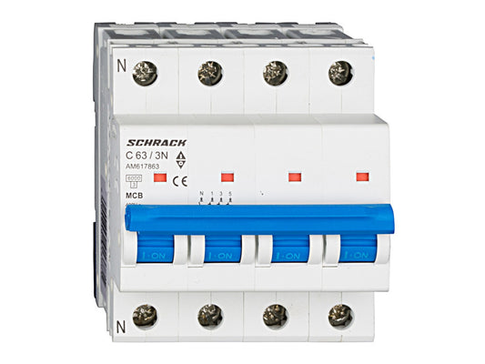 Schrack kismegszakító 3+N C 63A 6kA Amparo AM617863