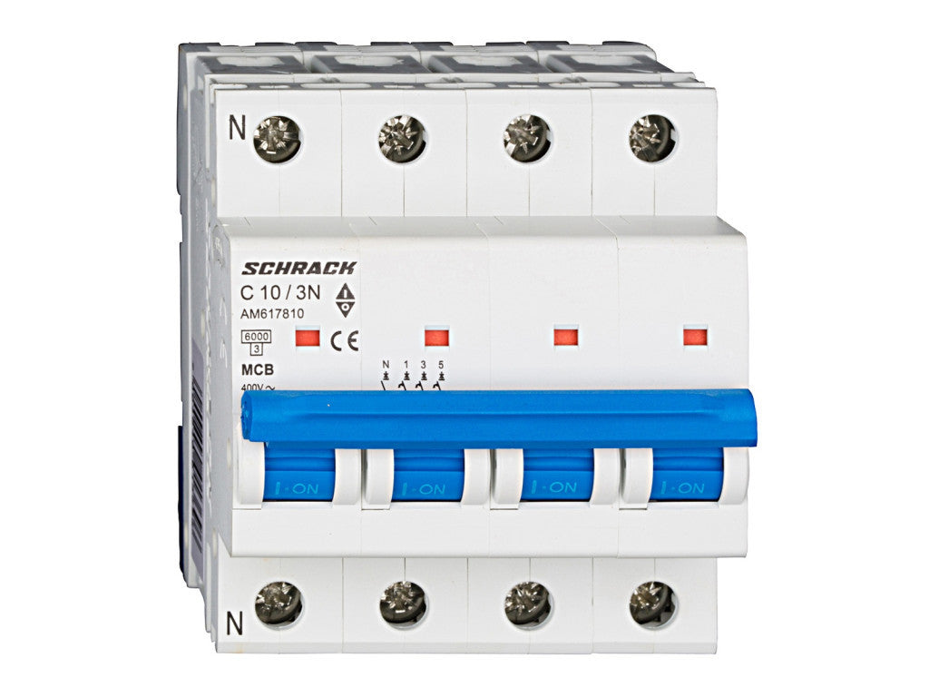 Schrack kismegszakító 3+N C 10A 6kA Amparo AM617810