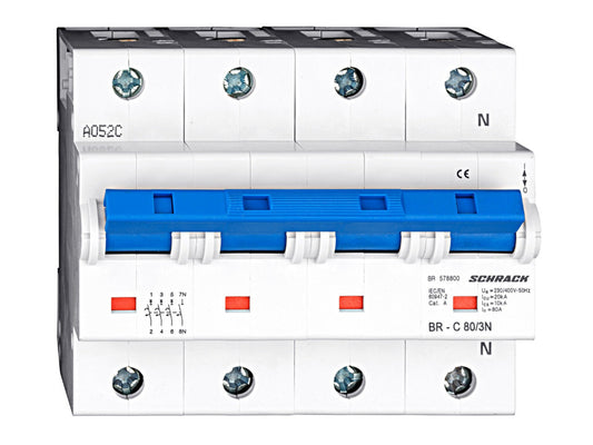 Schrack kismegszakító 3+N C 80A 20kA BR578800