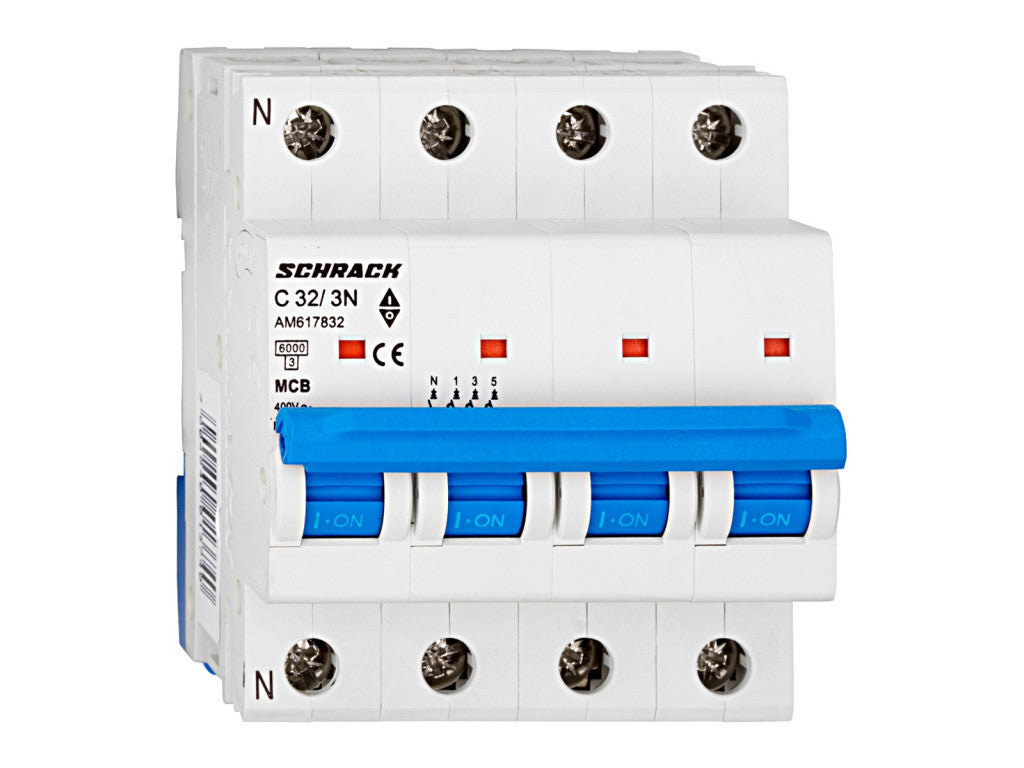 Schrack kismegszakító 3+N C 32A 6kA Amparo AM617832