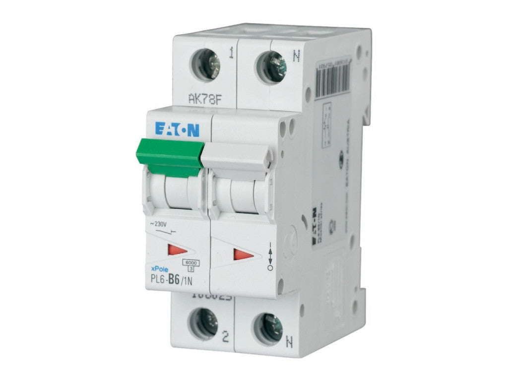 Eaton PL6-C20/1N Kismegszakító, 6kA 1 pólus+nulla 164926